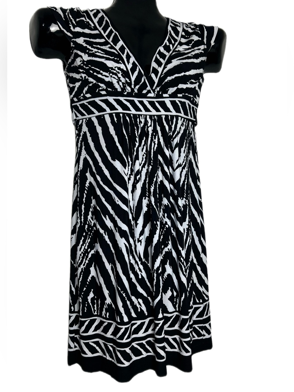 Storm Black and White Zebra Print Top